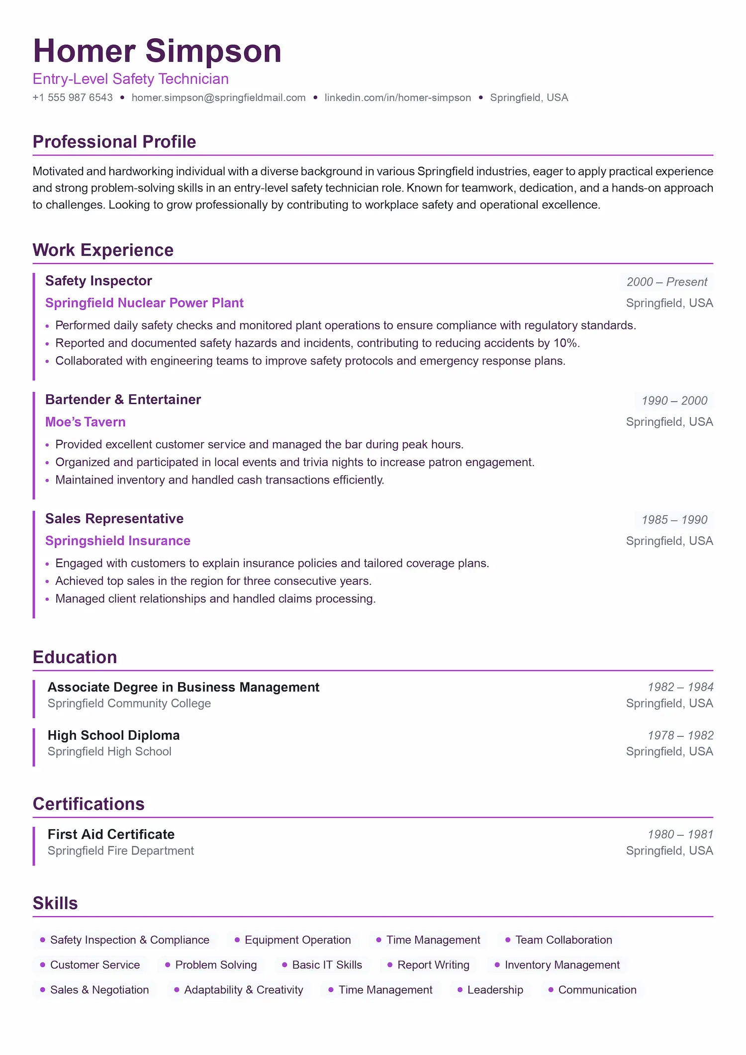 Creative CV template - Modern design for creative industries