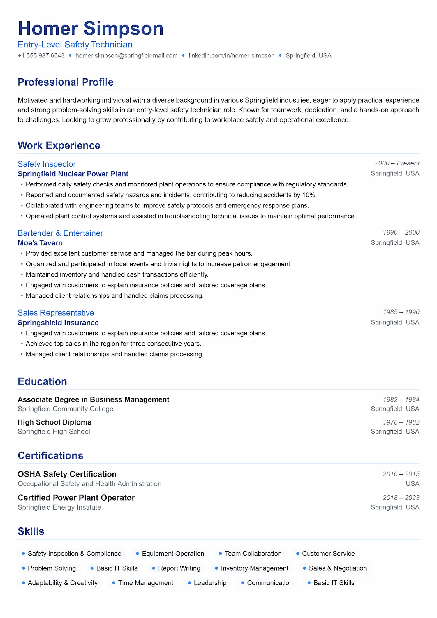 Essential CV template - Clean and minimalist design