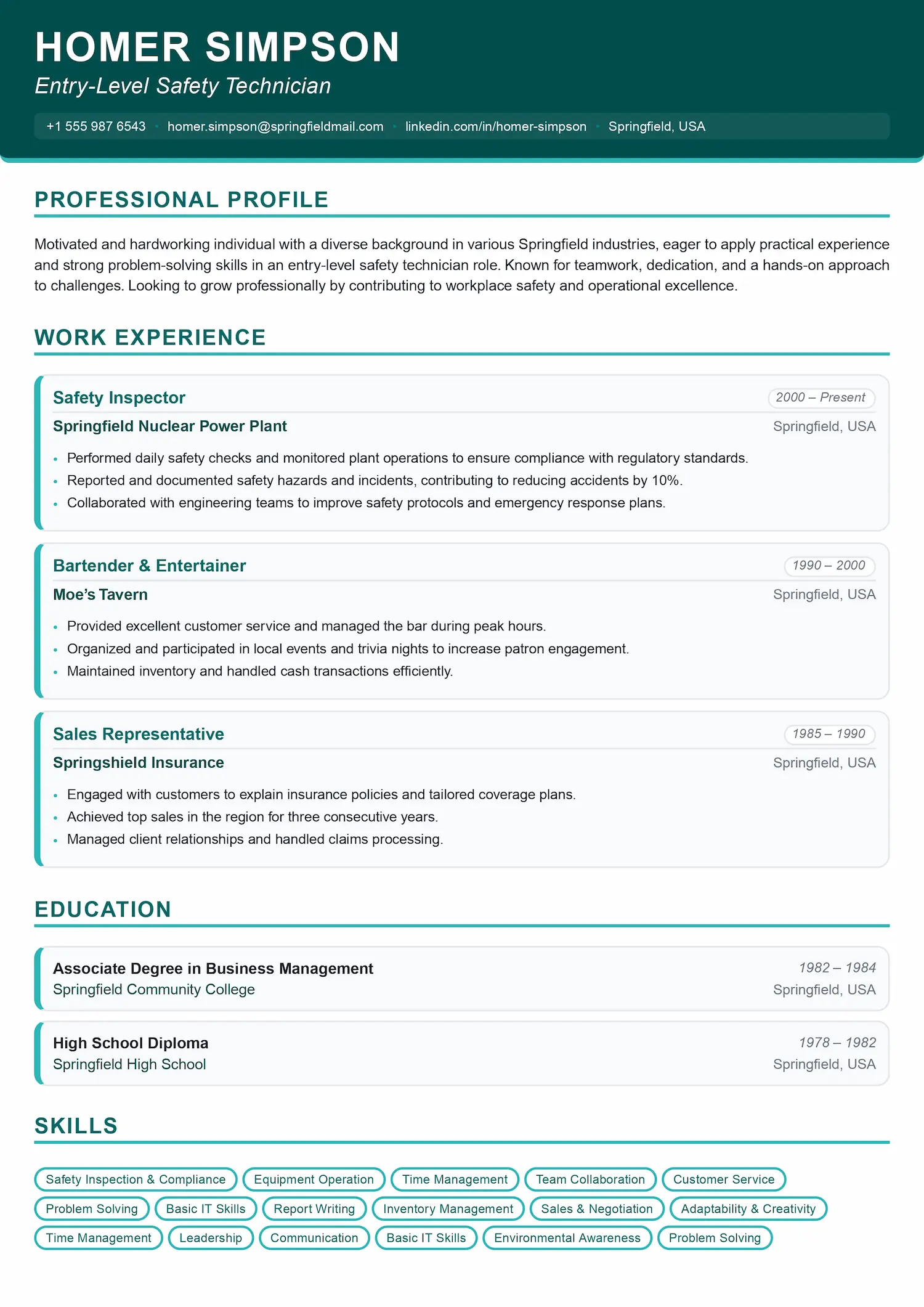 Executive CV template - Elegant design for leadership positions