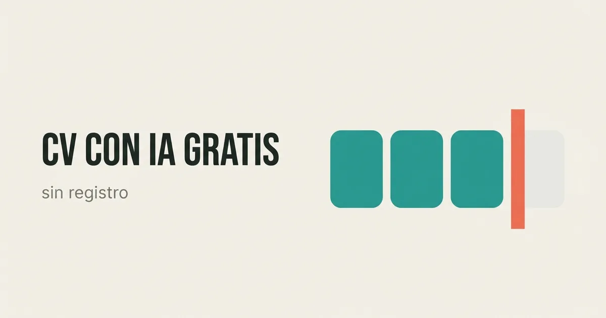 Crear CV con Inteligencia Artificial Gratis: Guía Sin Registro