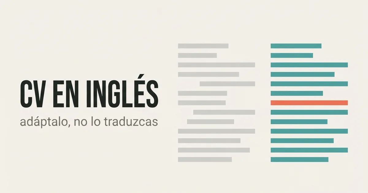 CV in English for Spanish Speakers: Adapt It, Don't Translate