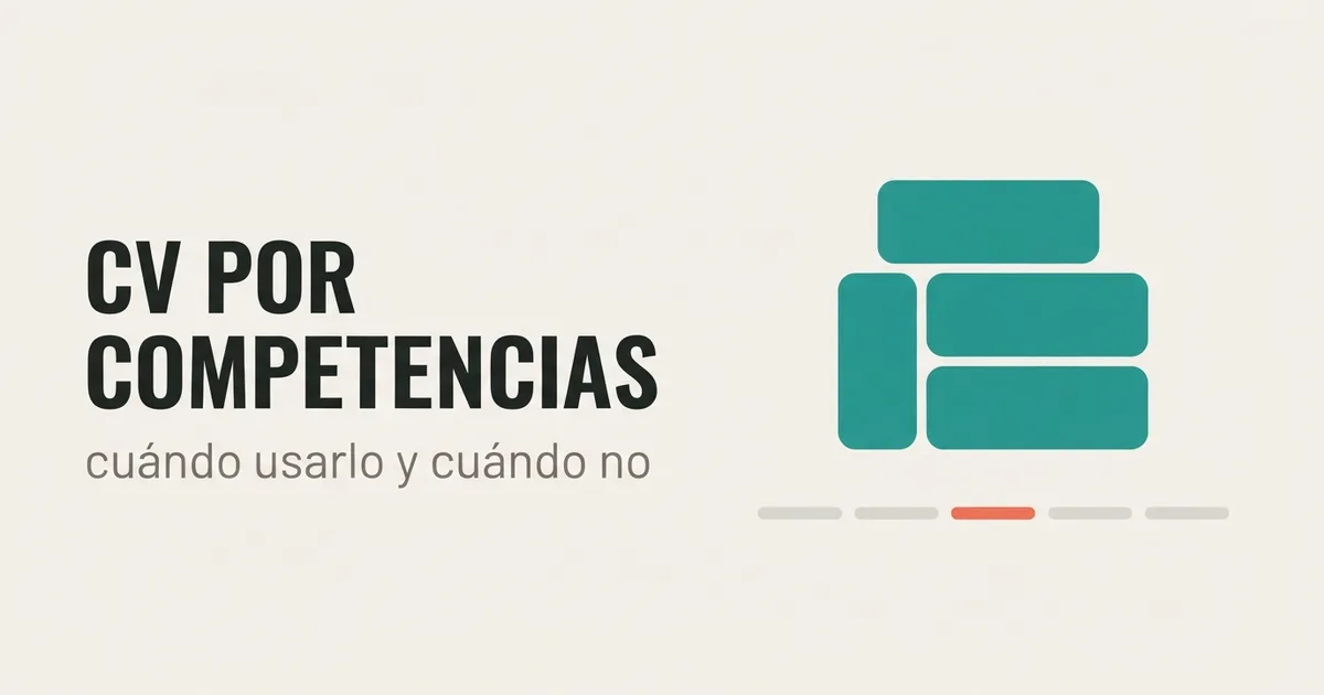 CV por Competencias (Funcional): Cuándo Usarlo y Ejemplo Mixto