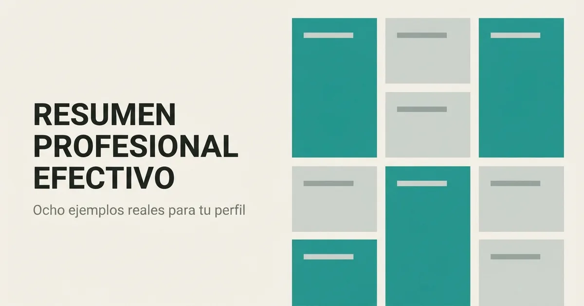 Professional Summary CV Examples for 8 Real-World Profiles