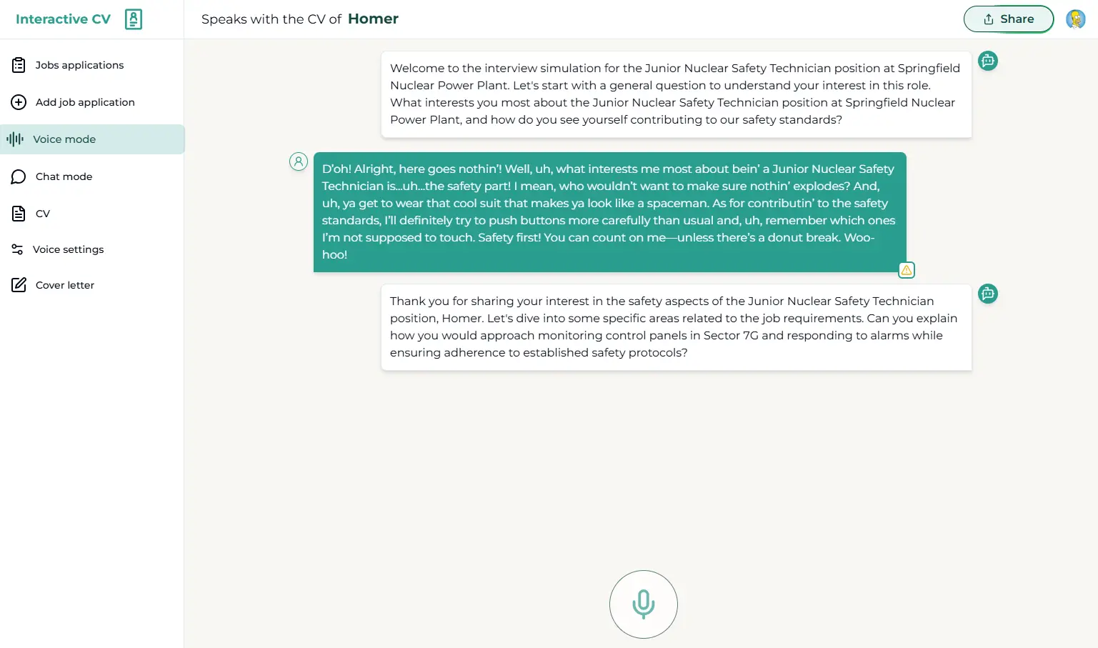 interactive resume