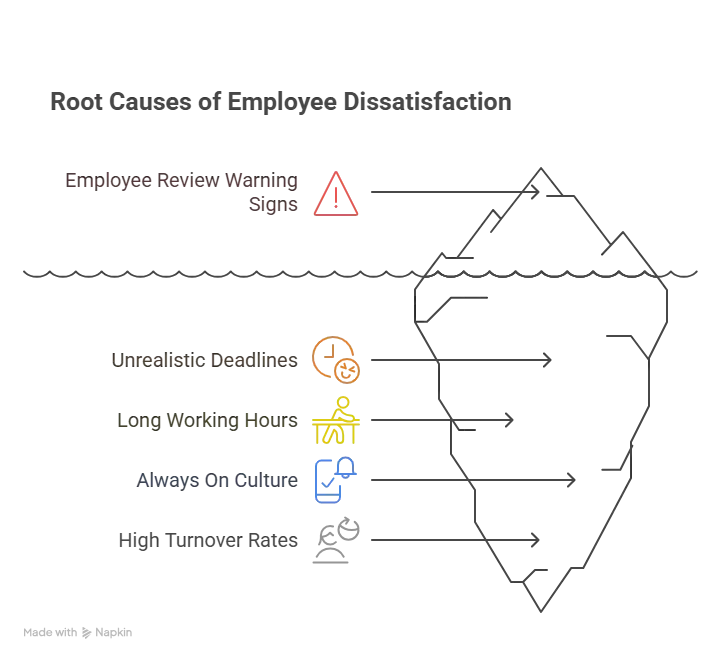 warning signs from employee reviews