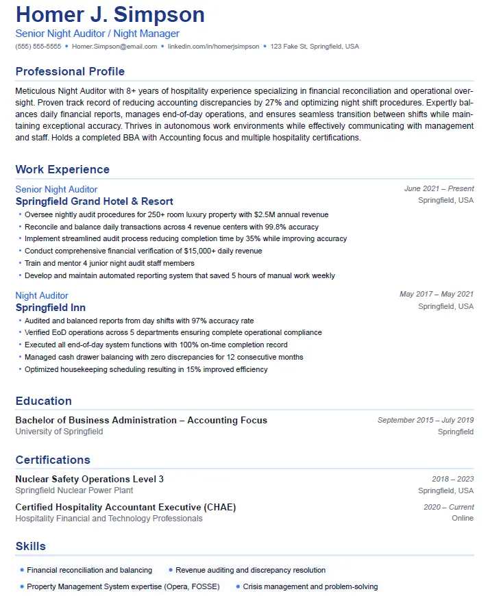 Plantilla de CV profesional
